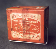 Tin box for 100 detonators from Nobel